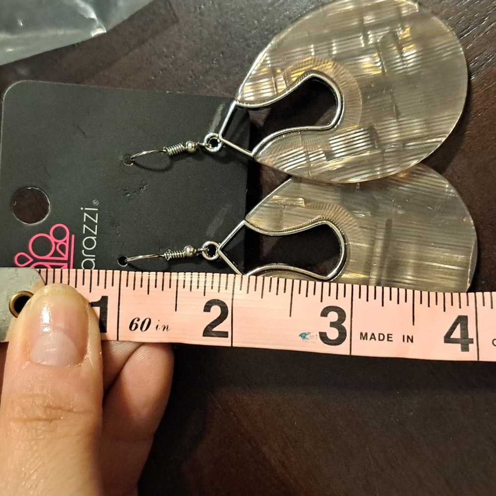 Paparazzi acrylic dangle earrings